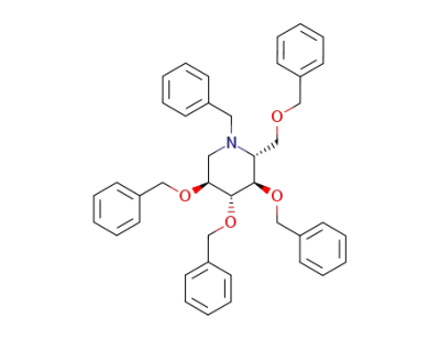 N-benzyl-2,3,4,6-tetra-O-benzyl-1-deoxynojirimycin